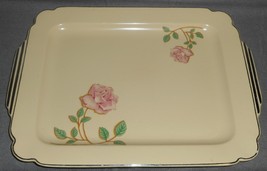 Homer Laughlin Wells - Pink Roses Pattern Art Deco Rectangular Platter - £31.28 GBP
