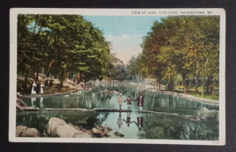 Scenic View of Lake City Park Hagerstown Maryland MD Curt Teich Postcard... - $6.99