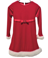 Bonnie Jean Girls Red Velvet Dress Santa Sparkle Faux Fur Christmas Holi... - £17.22 GBP