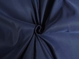 Navy Blue Polyrayon Shiny Taffeta Dress Lining Decor 70 Denier 58&quot; W. By The Yd - £1.99 GBP