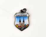 Vintage Lucerne Castle Shield Charm Signed Antiko 800 80% Silver. Very G... - $24.74
