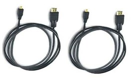 TWO 2 HDMI Cables for Sony HDR-CX290B HDR-CX320 HDR-CX320E HDR-CX380 HDR... - £11.23 GBP