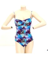 Calvin Klein Blue Pattern One Piece Swim Suit Women&#39;s Size 6  NWT - £80.41 GBP