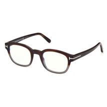 TOM FORD FT5808-B 055 Coloured Havana/Clear Blue Light Block 49mm Eyeglasses ... - £109.28 GBP