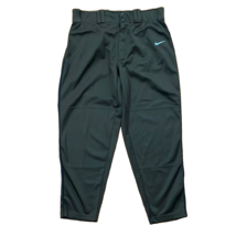 Nike Dri-Fit Dark Gray Baseball Pants Mens Sz Large Blue Piping Athletic Sports - £14.87 GBP