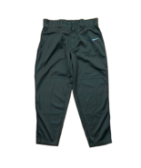 Nike Dri-Fit Dark Gray Baseball Pants Mens Sz Large Blue Piping Athletic... - £14.94 GBP