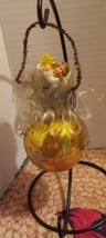 Vintage Angel Christmas Ornament Mercury Glass Spun Cotten Mache Scrap Art 6&quot;  - £40.18 GBP