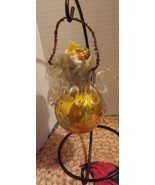 Vintage Angel Christmas Ornament Mercury Glass Spun Cotten Mache Scrap A... - $49.49
