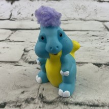 Fisher Price Little People 2006 Blue Dinosaur Yellow Belly Blue Hair RARE - £7.88 GBP