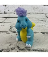 Fisher Price Little People 2006 Blue Dinosaur Yellow Belly Blue Hair RARE - £7.77 GBP