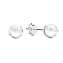 Everyday 6mm Mirror Crystal Round Ball .925 Silver Stud Earrings - £6.40 GBP