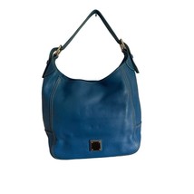 Dooney &amp; Bourke   Blue Full Leather Exterior Large Slouch Bag Top Shoulder - £94.06 GBP