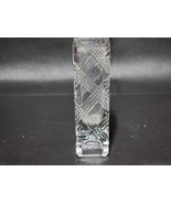 Vintage FOSTORIA Etched Crystal 6&quot; Square Bud Vase - Made For Avon - 1980 - $13.55 CAD