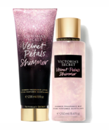 Victoria&#39;s Secret Velvet Petals Shimmer Fragrance Lotion + Fragrance Mis... - $39.95