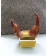 Vintage Ceramic A.L. Hirsch Dachshund Rover  Weenie Dog Planter Trinket ... - $15.80