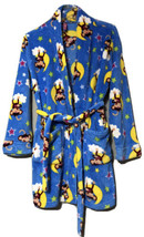 Totally Pink Girls Blue Star Monkey Soft Bath Robe Size Small - £6.10 GBP