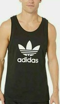 NWT mens medium Adidas Originals Trefoil Tank Top Sleeveless Shirts blac... - $18.99