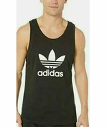 NWT mens medium Adidas Originals Trefoil Tank Top Sleeveless Shirts blac... - $18.99