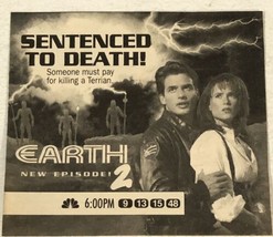 Earth 2 Tv Guide Vintage Print Ad Antonio Sabato Jr Clancy Brown TPA17 - £5.57 GBP