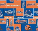 College Boise State University BSU Broncos Team Fleece Fabric Print A502.15 - £6.47 GBP