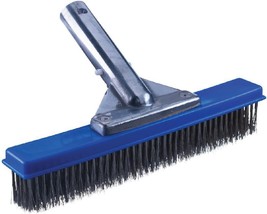 10 inch Wide Heavy Duty Stainless Steel Wire Pool Brush Designed for Con... - £23.26 GBP