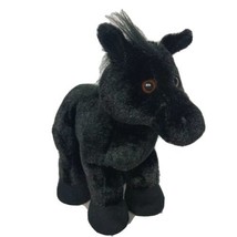 Ganz Webkinz Black Stallion Horse Plush Stuffed Animal HM145 No Code 9.5&quot;  - £11.48 GBP