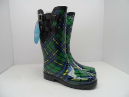 Puddletons Women&#39;s Cozy Classic Double Strap Rain Boot PCD04P Green Size 6M - $42.74
