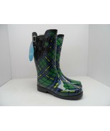 Puddletons Women's Cozy Classic Double Strap Rain Boot PCD04P Green Size 6M - $42.74