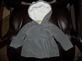 Carters Gray Bear Ear Hooded Pea Coat Size 12 Months Girl&#39;s EUC - $12.96