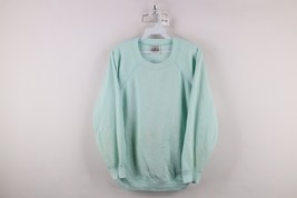 Vintage 90s Streetwear Womens XL Distressed Blank Crewneck Sweatshirt Bl... - $29.65