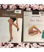 2 Pairs Pantyhose Sears Nice Touch Day Sheer (Gentle Brown) &amp; Hanes Ultr... - $380.79 MXN