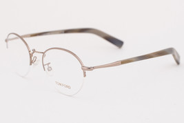 Tom Ford 5334 034 Bronze Horn Round Eyeglasses TF5334 034 52mm - £151.11 GBP