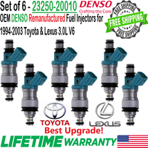 Denso Genuine x6 Best Upgrade Fuel Injectors for Lexus &amp; Toyota 3.0L 23250-20010 - £134.91 GBP