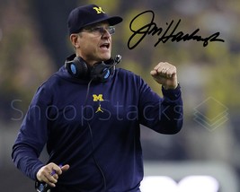 Jim Harbaugh Signed 8x10 Glossy Photo Autograph RP Signature Print Poster Wall A - £13.10 GBP