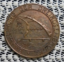 1934 Dreirosenbrucke 3 Rose Bridge Basel Switzerland Rhine Germany Token Medal - £219.33 GBP