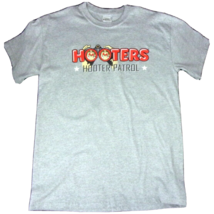 Hooters Patrol Casino Las Vegas Grey Graphic-Tee Size Medium NWT Boobs B... - $15.10