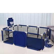 Baby Playpen for Children Playpen Safety Fence Blue 2 Soccer Goal - £124.91 GBP