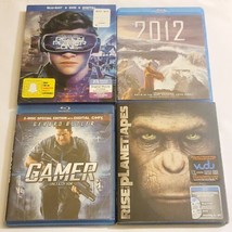 Ready Player One, Gamer, Rise Of The Planet Of The Apes &amp; 2012 Blu-ray Movies - £10.55 GBP