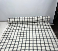 P Kaufmann Preston Domino Black Check Windowpane 100% Linen Fabric By Yard 54&quot;W - £15.79 GBP