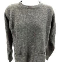 Calvin Klein Classifications Knit Sweater Womens S Grey Wool Metallic Pullover - £9.46 GBP