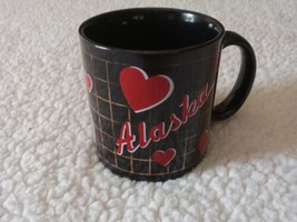 I Love Alaska Mug  Black w/White Lettering and Red - £7.59 GBP
