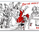 Comic Risqué Woman in Red Trombone in the Bottom UNP Bortz Chrome Postca... - $8.25