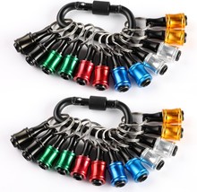 24Pc Portable Bit Holder Keychain, 1/4In Hex Shank Screwdriver Bit Clip For - $42.99