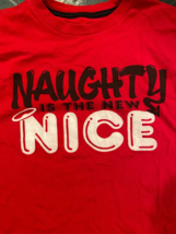 Boy's Old Navy Naughty is The New Nice Top Medium 8 Long Sleeve*Pre Owned* ccc1 - $9.99