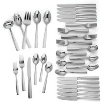 Lenox Talton 77 Piece Flatware Set Service For 12 Stainless Steel 18/10 ... - $233.81 CAD
