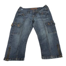 Hint Jeans Junior Women&#39;s Denim Cropped Cargo Jeans Size 5 - $34.60