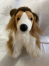 Ganz Webkinz 9&quot; COLLIE Lassie Dog Brown White Plush Stuffed Animal Toy - $10.88