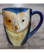 Elite Couture by Gibson Textured Owl Ceramic Coffee Mug Cup Big Eyes 4.5... - £6.78 GBP
