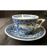 Antique Kangxi Blue and White  Cup with Saucer 18th Century - £137.61 GBP