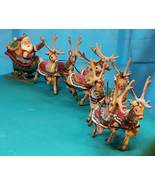 Hallmark Keepsake Santa &amp; his Reindeer set of 5 ornaments 1992 - $40.00